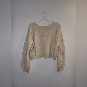 SHEIN | Cream Bow Back Sweater